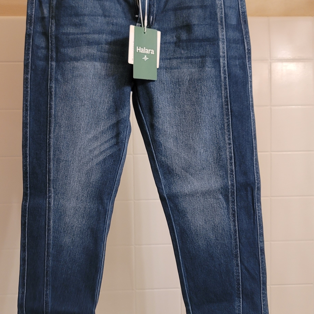 Halara Flex" Mid Low Rise ButtonZipper Multiple Pockets StretchyKnit Skinny